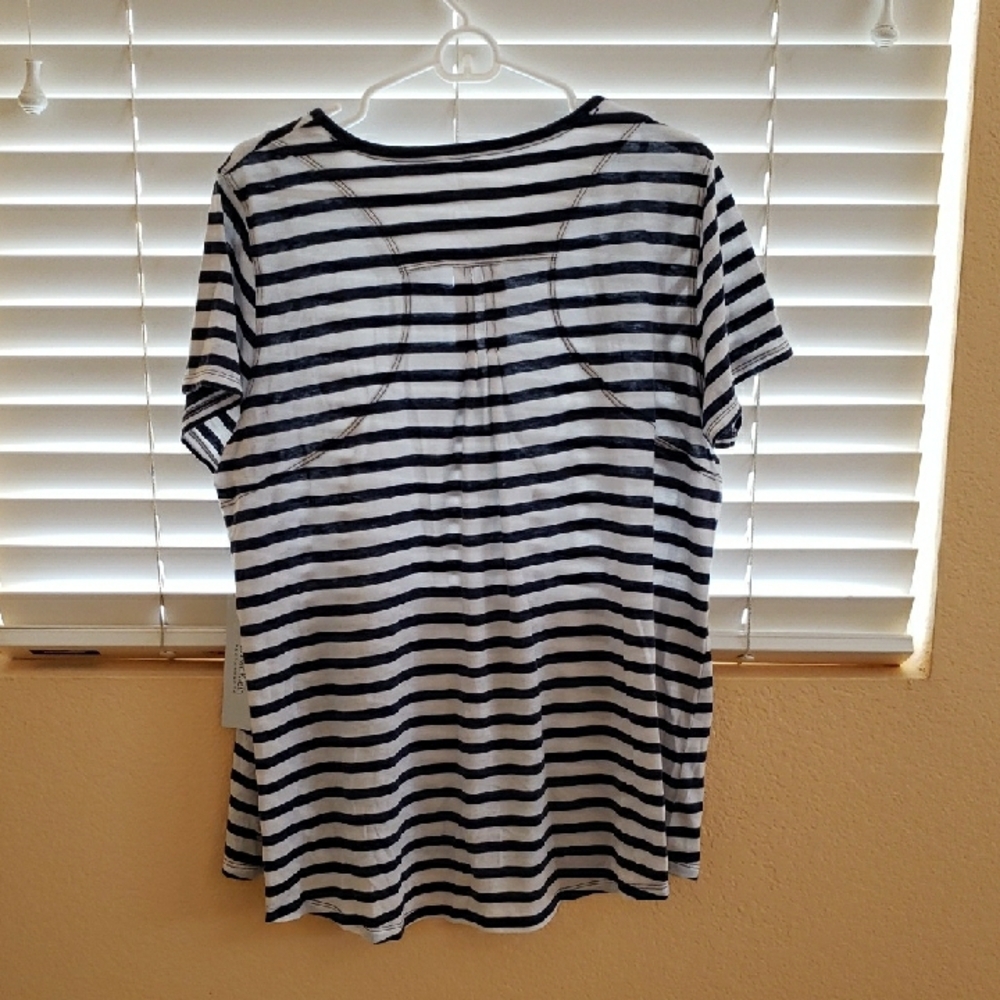 Calvin Klein Black and White Striped Tunic - Picture 3 of 4